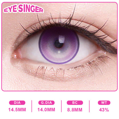 eyesinger genshin columbina purple anime cosplay contact lens on eye