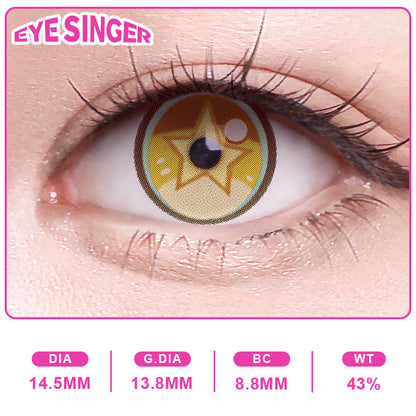 eyesinger genshin jahoda brown anime cosplay contact lens on eye