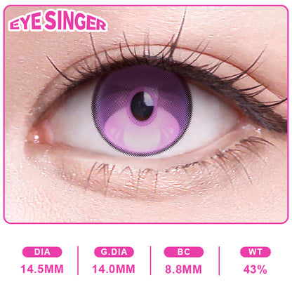 eyesinger honkaistarrail Castorice purple anime cosplay contact lens on eye