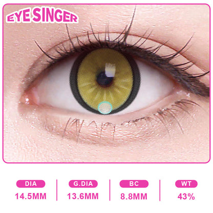 eyesinger genshin flins brown anime cosplay contact lens on eye