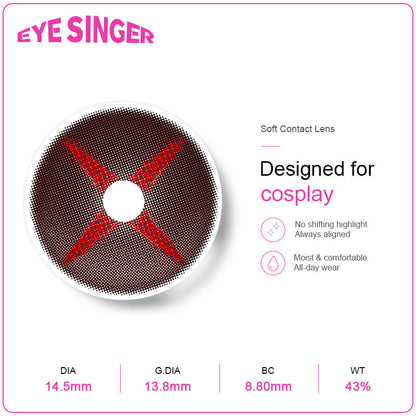 eyesinger genshin arlechino brown anime cosplay contact lens features