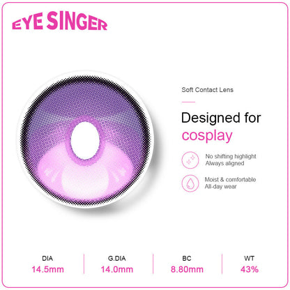 eyesinger honkai starrail castorice purple anime cosplay contact lens features