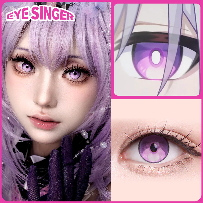 eyesinger honkai starrail castorice purple anime cosplay contact lens cosplayer