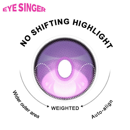 eyesinger honkai starrail castorice purple anime cosplay contact lens