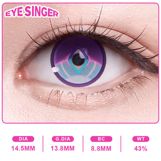 eyesinger honkaistarrail yaoguang purple anime cosplay contact lens on eye