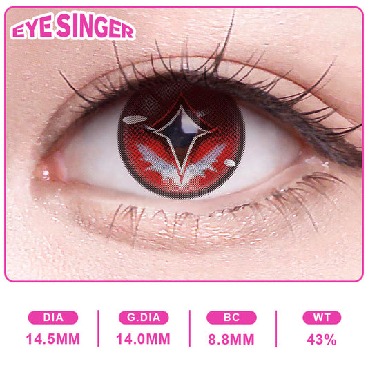 eyesinger wutheringwaves hiyuki pink anime cosplay contact lens on eye